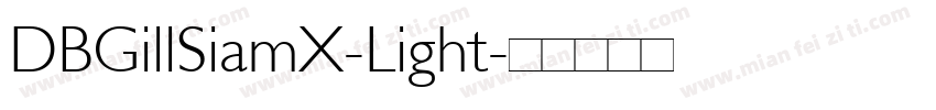 DBGillSiamX-Light字体转换