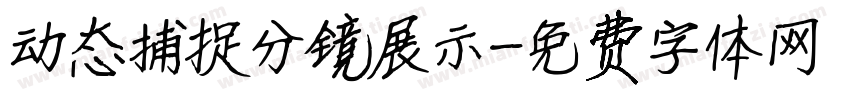 动态捕捉分镜展示字体转换