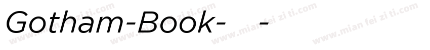 Gotham-Book-粗体字体转换