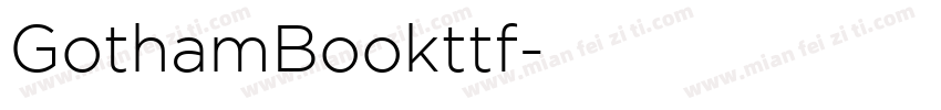 GothamBookttf字体转换