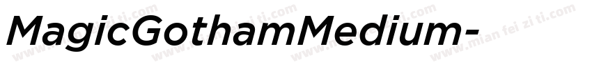MagicGothamMedium字体转换