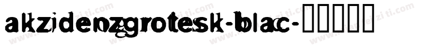 akzidenzgrotesk-blac字体转换
