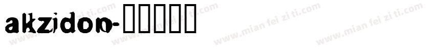 akzidon字体转换