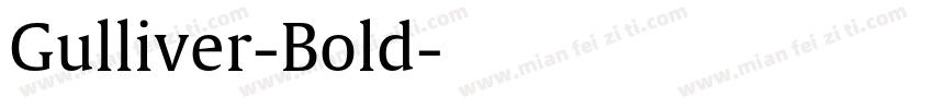 Gulliver-Bold字体转换