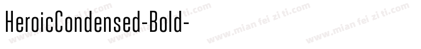 HeroicCondensed-Bold字体转换