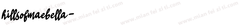 hillsofmaebella字体转换