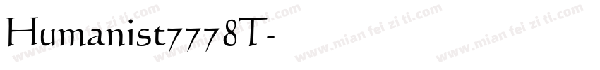 Humanist7778T字体转换