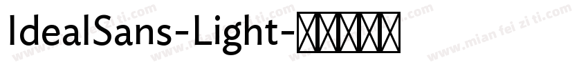 IdealSans-Light字体转换