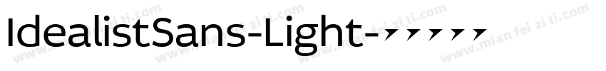 IdealistSans-Light字体转换