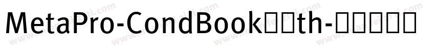 MetaPro-CondBook苹果th字体转换