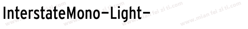 InterstateMono-Light字体转换