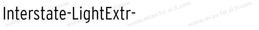 Interstate-LightExtr字体转换