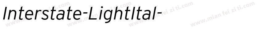Interstate-LightItal字体转换