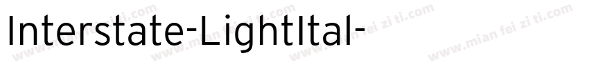 Interstate-LightItal字体转换