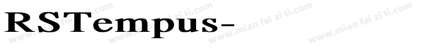 RSTempus字体转换