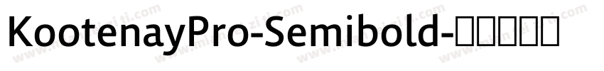 KootenayPro-Semibold字体转换