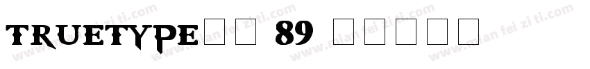 truetype字体-89字体转换