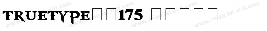 truetype字体175字体转换
