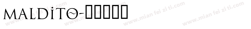 maldito字体转换