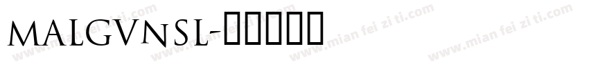 malgunsl字体转换