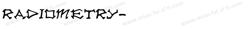 Radiometry字体转换