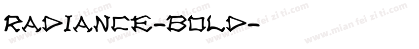 radiance-bold字体转换