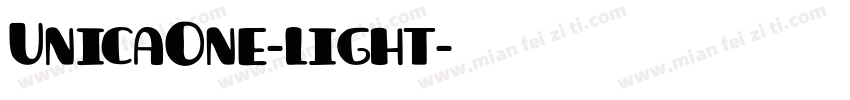 UnicaOne-light字体转换