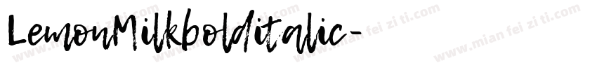 LemonMilkbolditalic字体转换