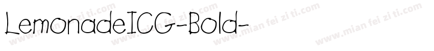 LemonadeICG-Bold字体转换