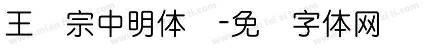 王汉宗中明体简字体转换