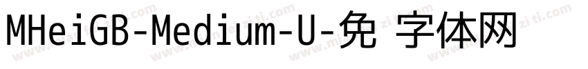 MHeiGB-Medium-U字体转换