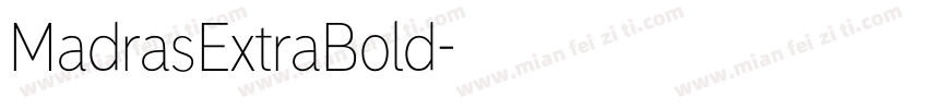 MadrasExtraBold字体转换