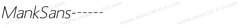 MankSans字体转换
