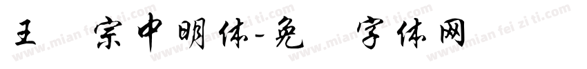 王汉宗中明体字体转换