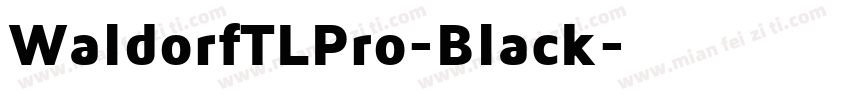 WaldorfTLPro-Black字体转换