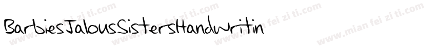 BarbiesJalousSistersHandwritin字体转换