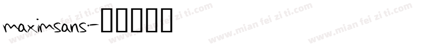 maximsans字体转换