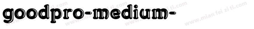 goodpro-medium字体转换