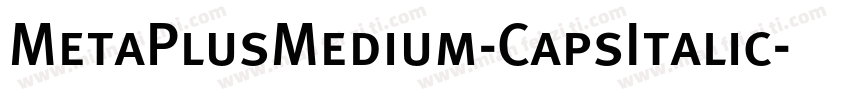 MetaPlusMedium-CapsItalic字体转换
