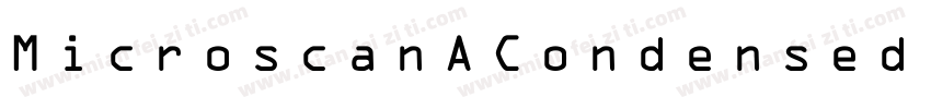 MicroscanACondensed字体转换
