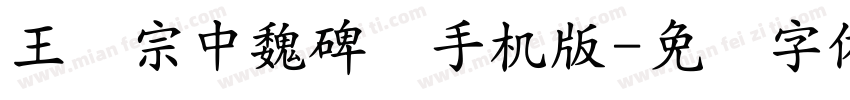 王汉宗中魏碑简手机版字体转换