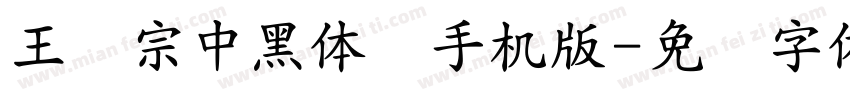 王汉宗中黑体简手机版字体转换