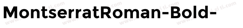 MontserratRoman-Bold字体转换