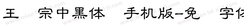 王汉宗中黑体简手机版字体转换