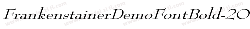 FrankenstainerDemoFontBold-2OOWd字体转换