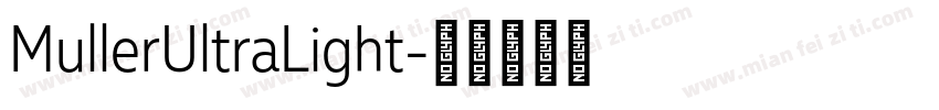 MullerUltraLight字体转换