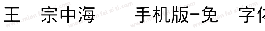 王汉宗中海报简手机版字体转换