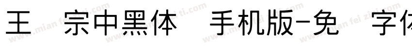王汉宗中黑体简手机版字体转换