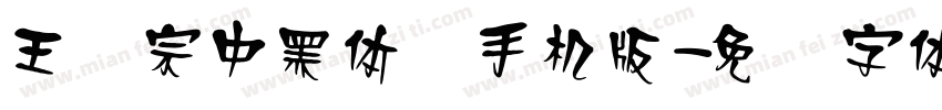 王汉宗中黑体简手机版字体转换