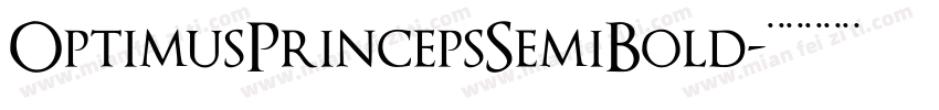 OptimusPrincepsSemiBold字体转换